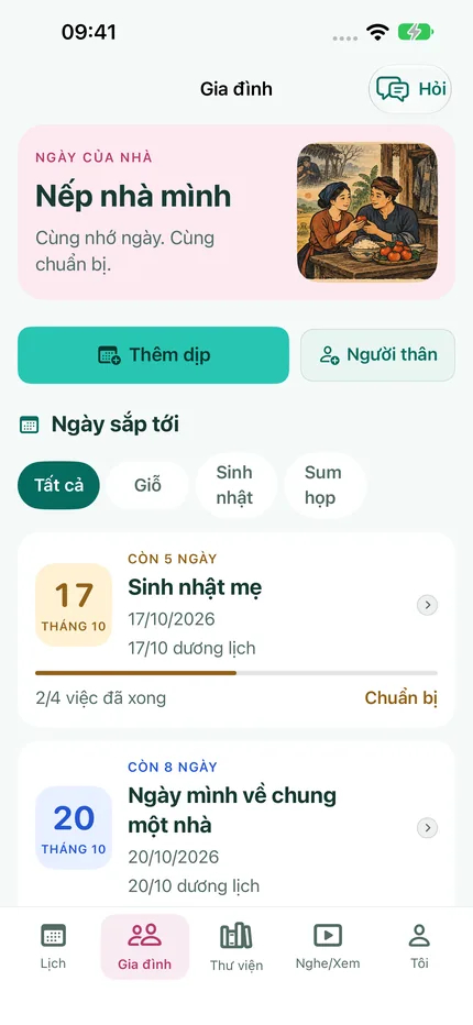 Gia đình trên iPhone
