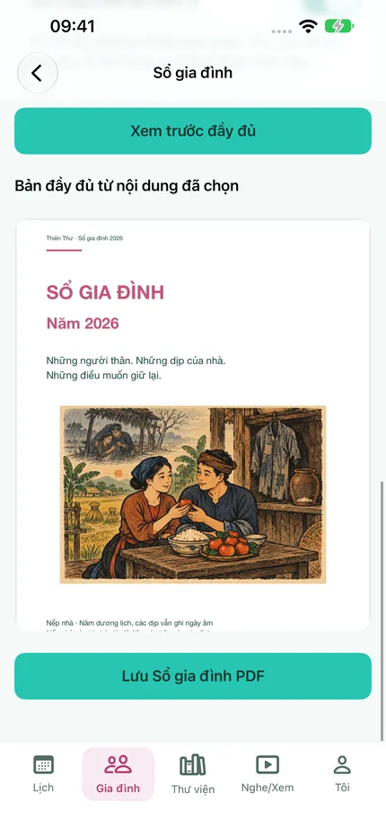 Sổ gia đình PDF trên iPhone